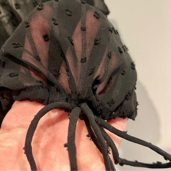 Lulu's Think of Me Swiss Dot Ruched Bodysuit in Black Brand New with Tags! - Picture 14 of 16